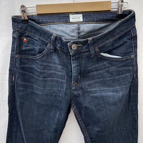 Hudson‎ Bacara Straight Flood Cuff Denim Jeans Dark Wash Low-Rise Womens 28 - Picture 7 of 16